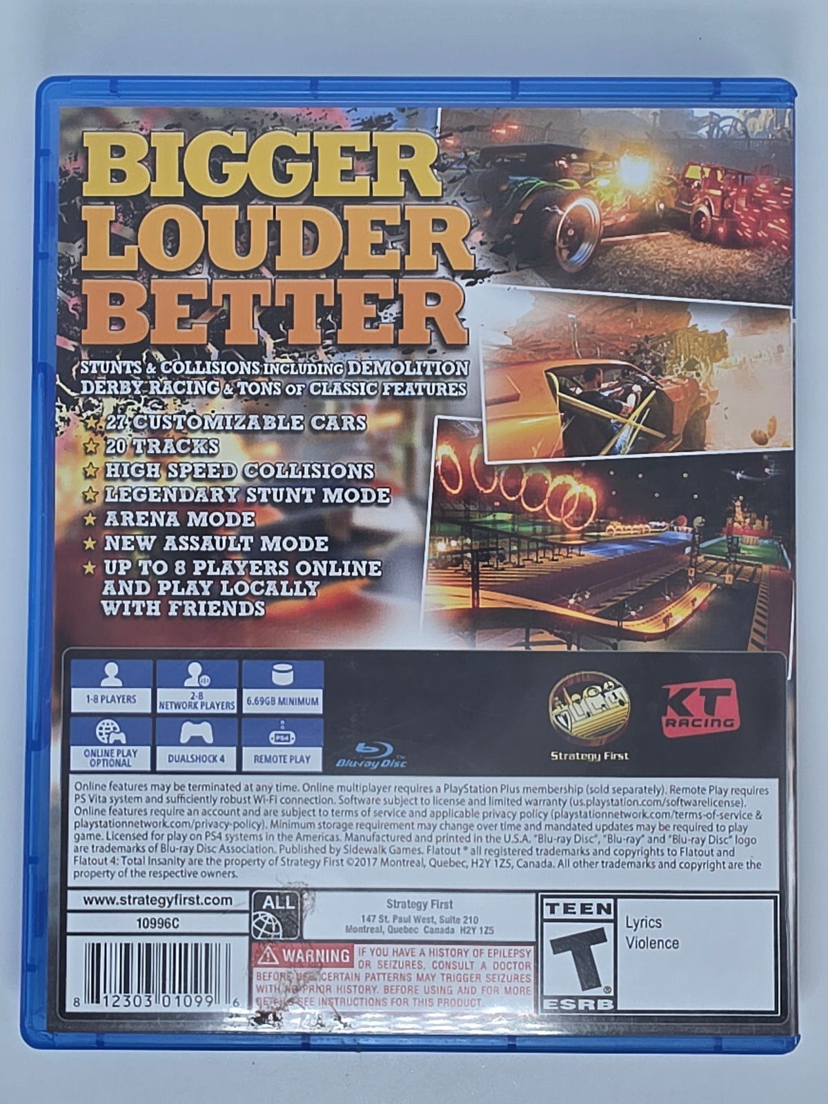 FlatOut 4: Total Insanity PlayStation 4 CIB Tested Working