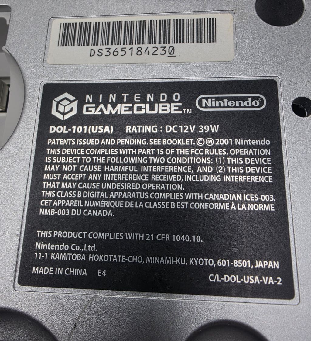 Nintendo GameCube Console Platinum W/ Power & AV- Recapped / Battery / LED Mod