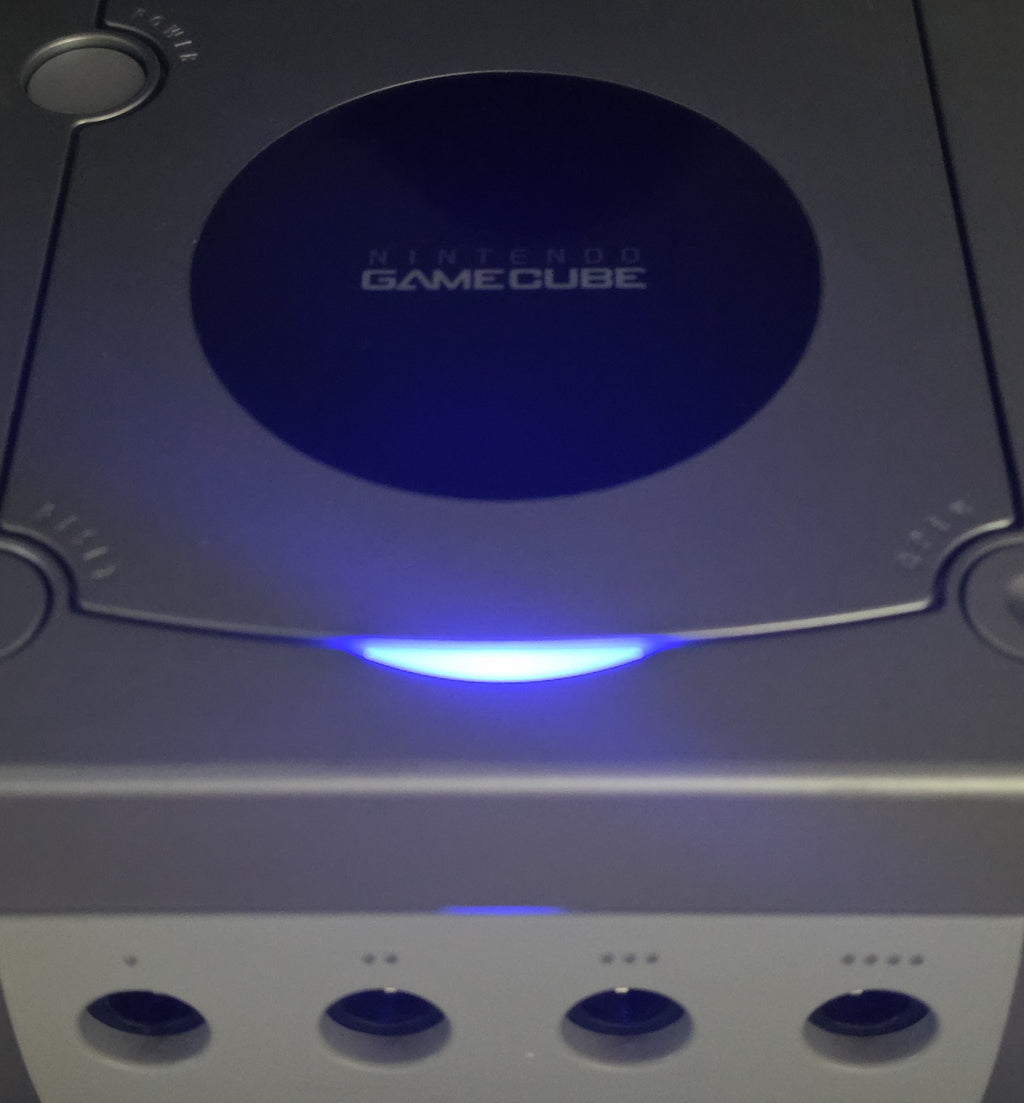 Nintendo GameCube Console Platinum W/ Power & AV- Recapped / Battery / LED Mod