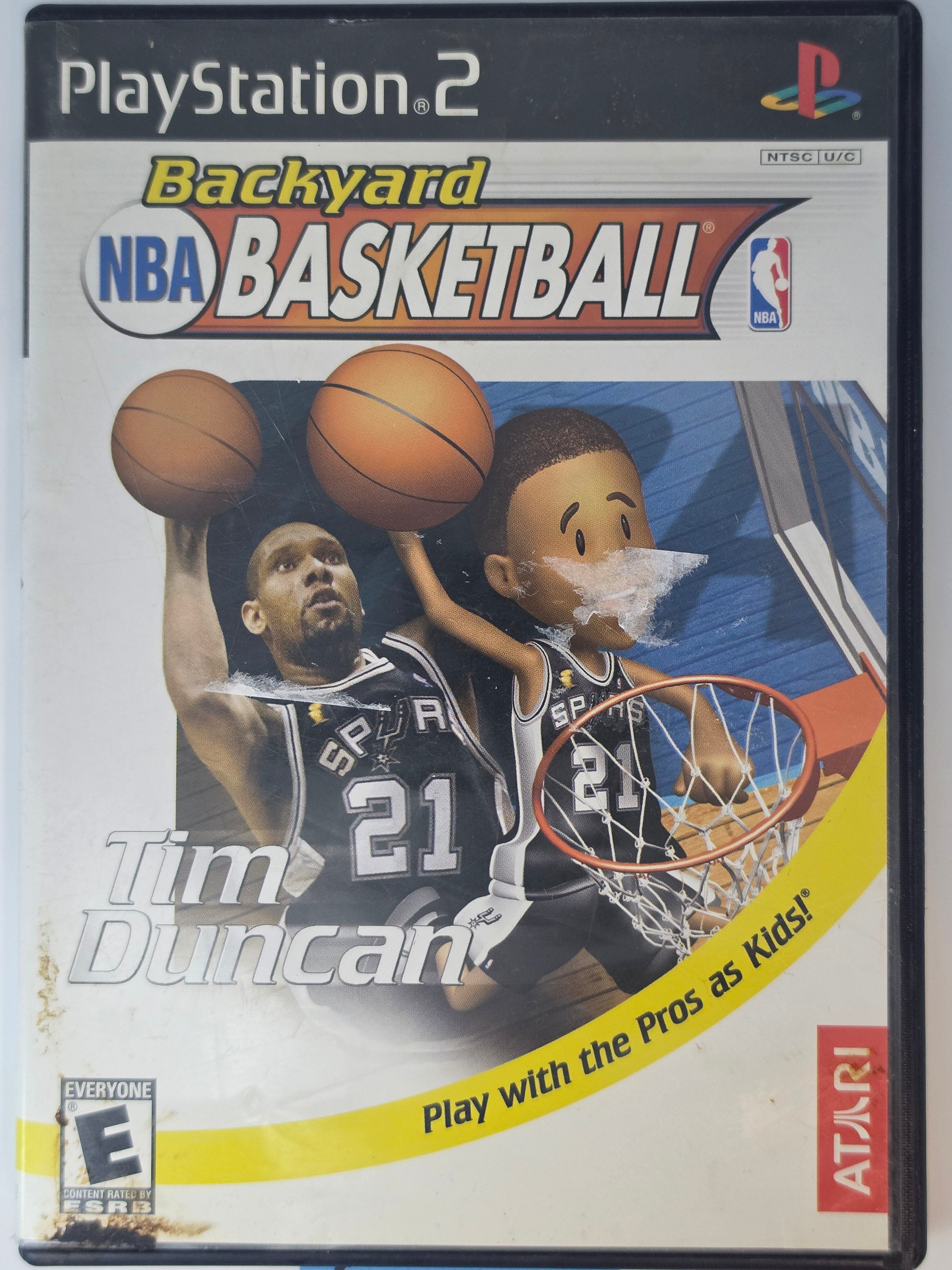 Backyard NBA Basketball PS2 CIB Tim Duncan Complete Game