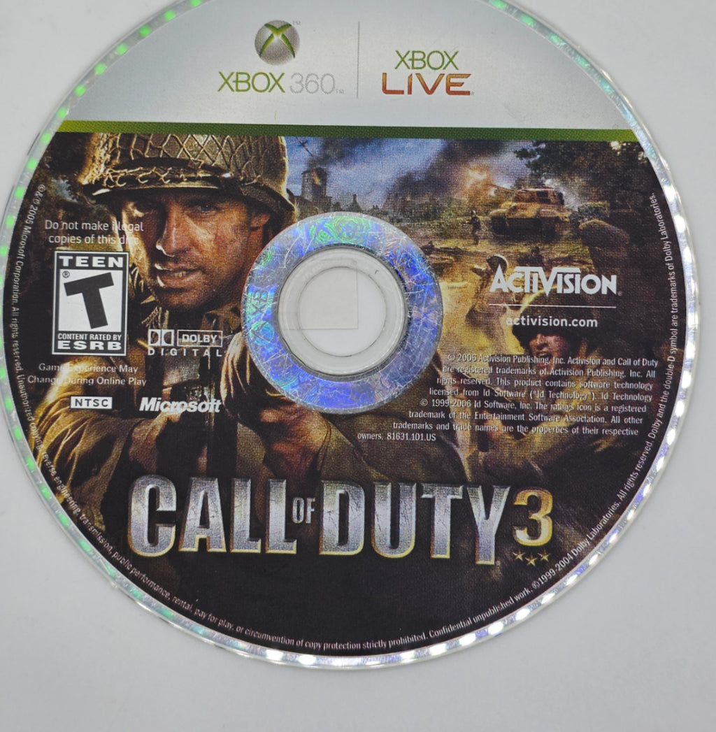 Call of Duty 3 Xbox 360 Disc Only