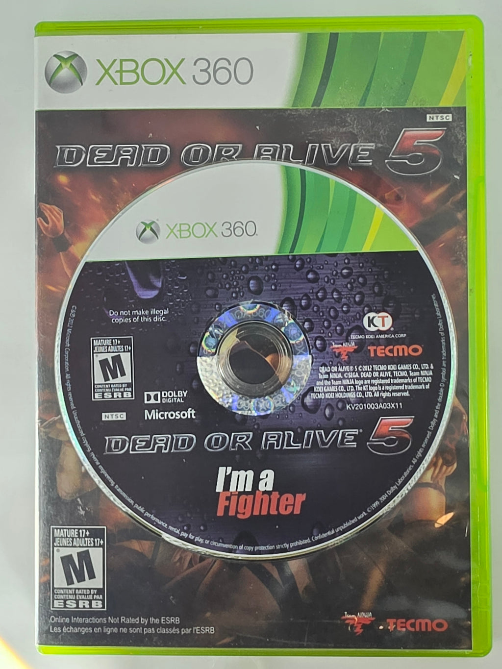 Dead or Alive 5 Xbox 360 CIB Fighting Game Complete In Box