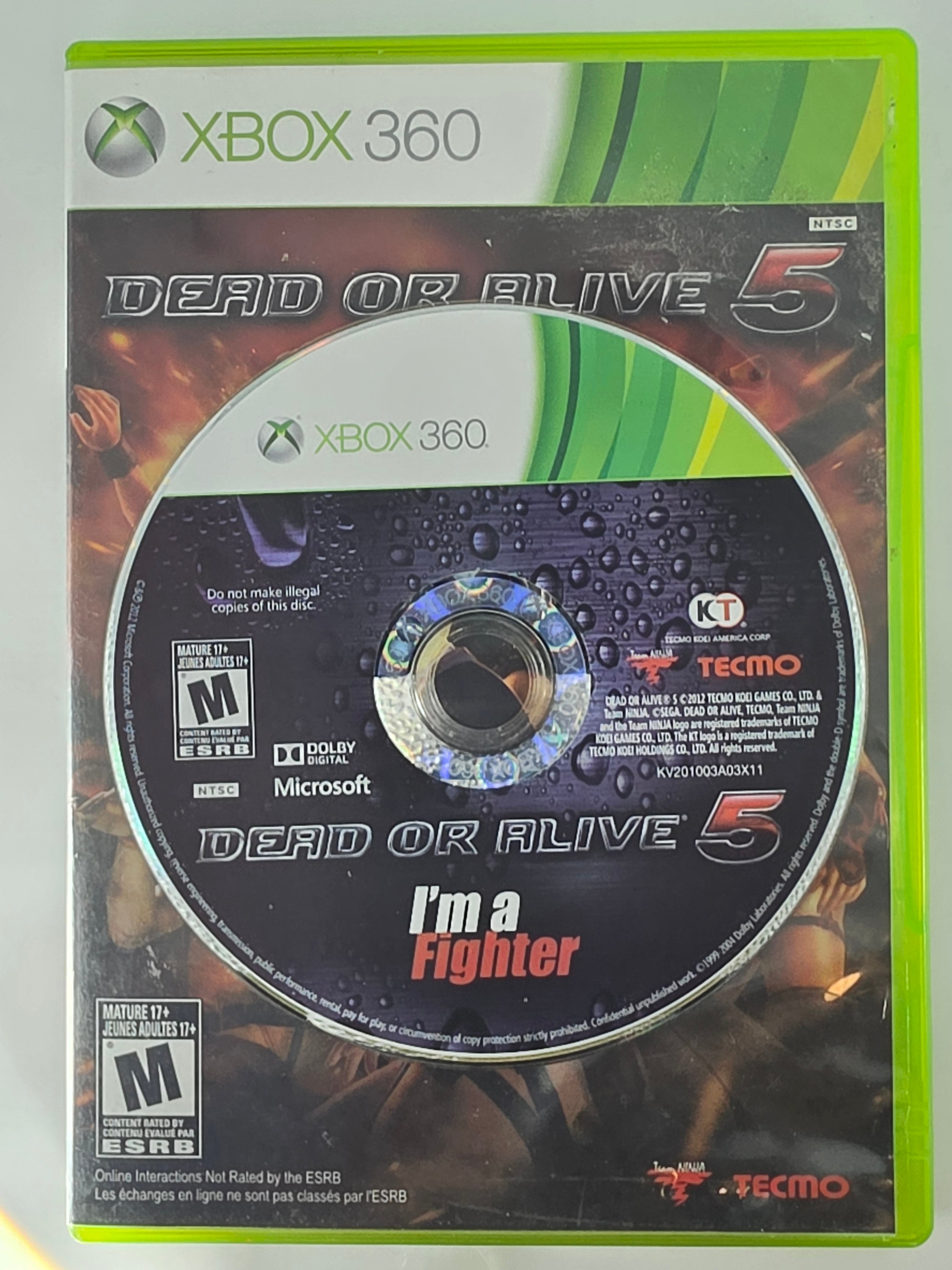 Dead or Alive 5 Xbox 360 CIB Fighting Game Complete In Box