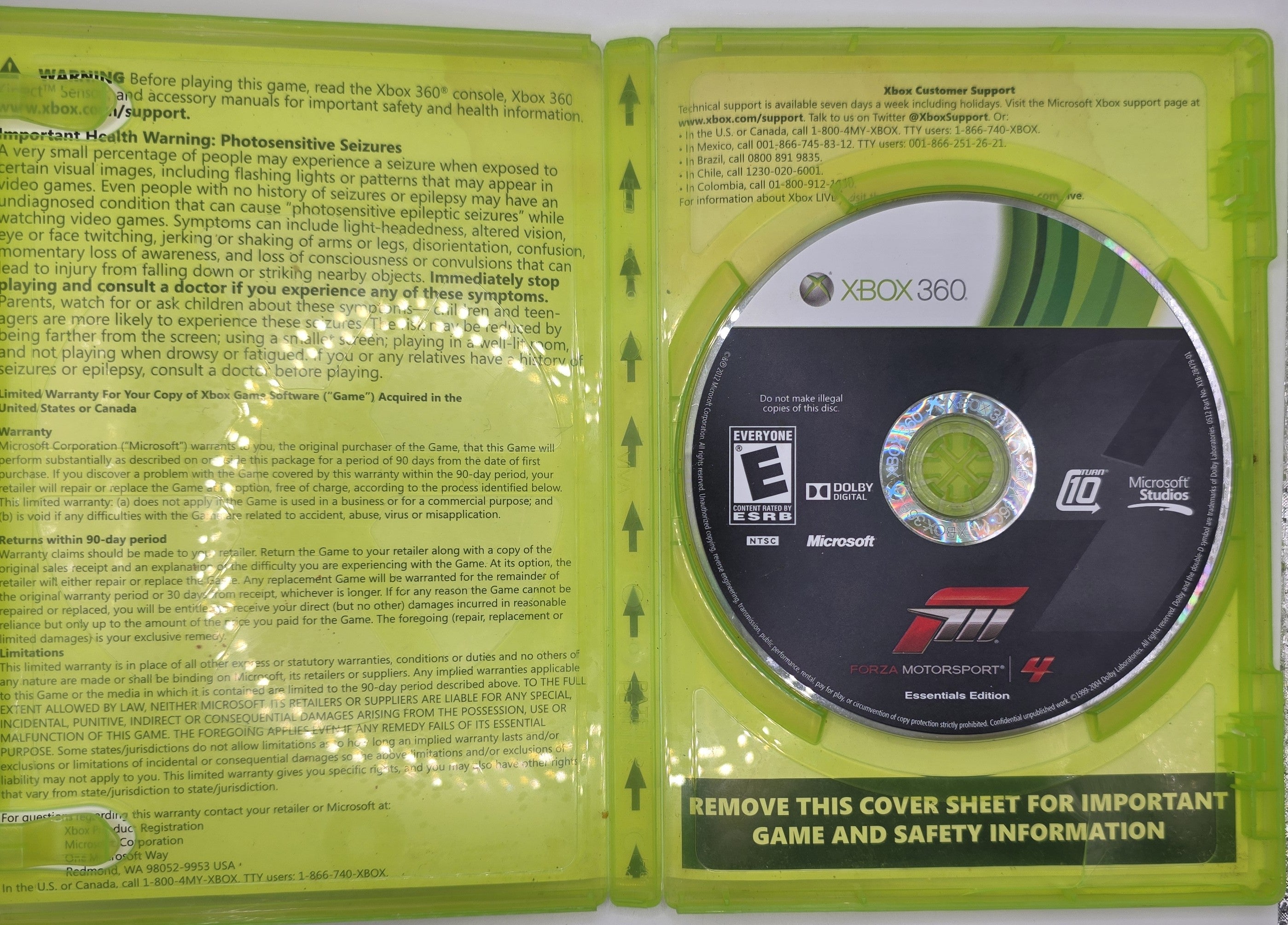 Forza Motorsport 4 Essentials Edition Xbox 360 Box + Game