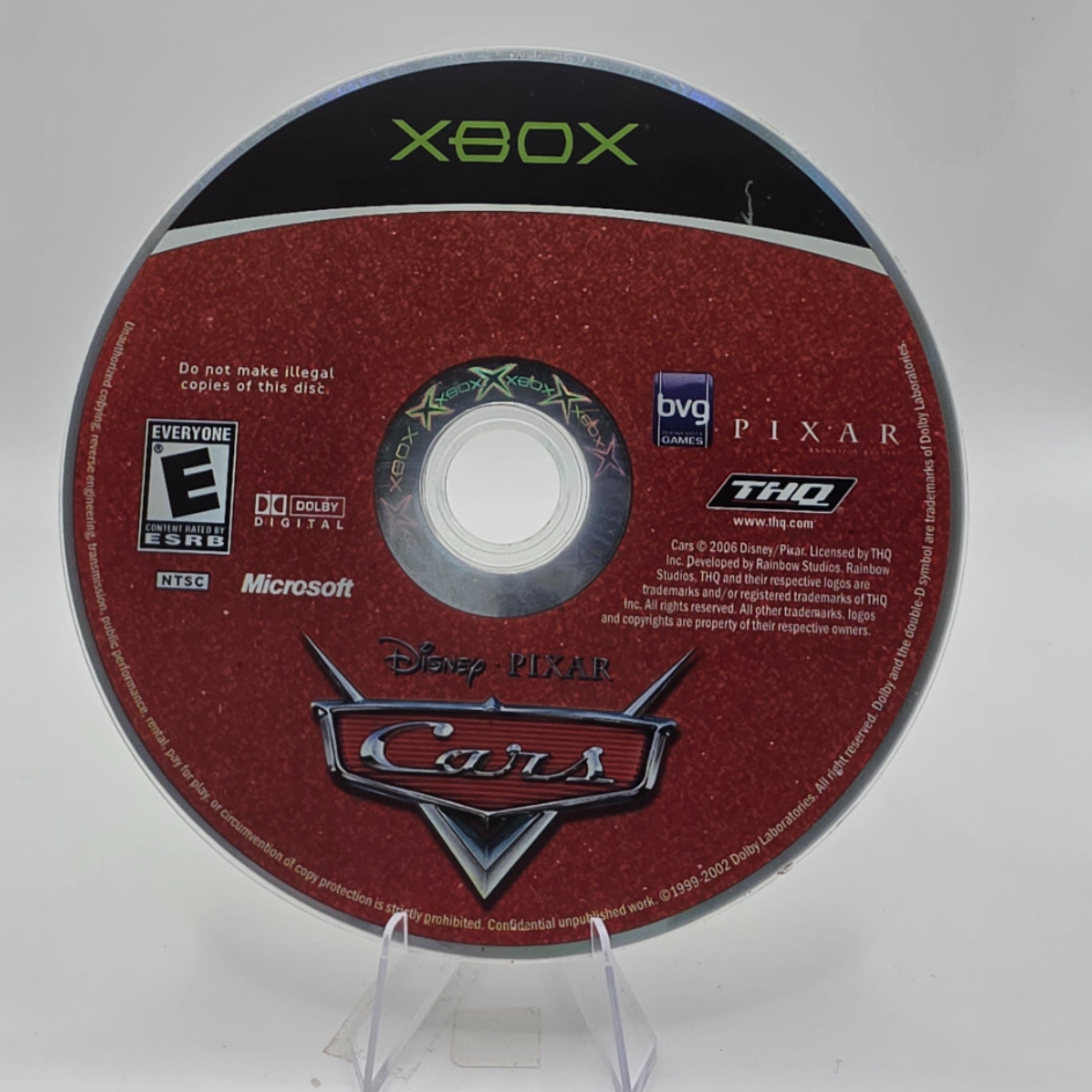 Cars Xbox Disc Only Racing Game Disney Pixar THQ
