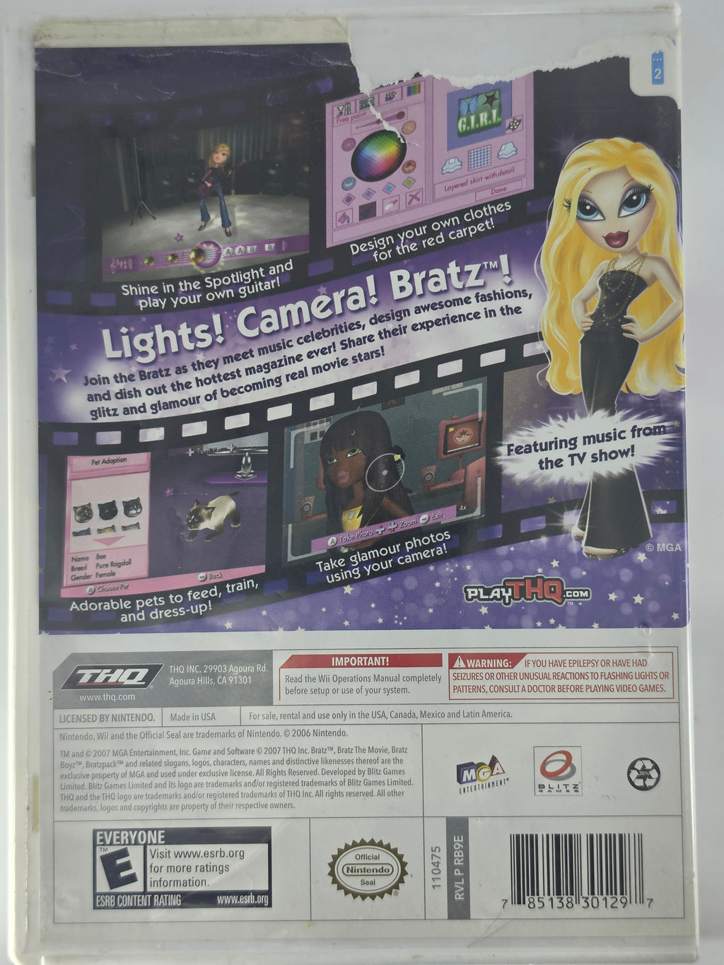 Bratz The Movie Wii CIB Complete Case Manual Disc