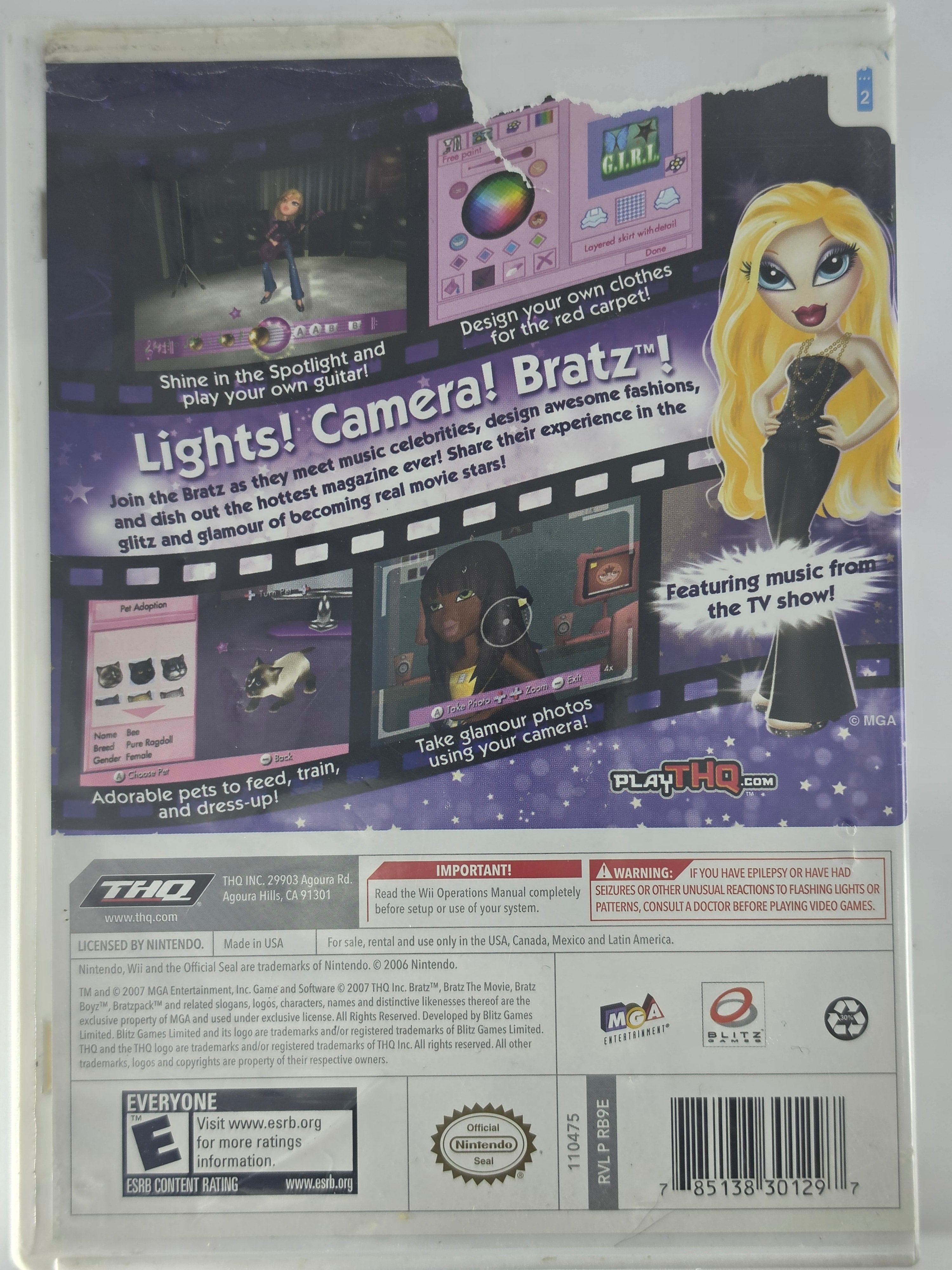Bratz The Movie Wii CIB Complete Case Manual Disc