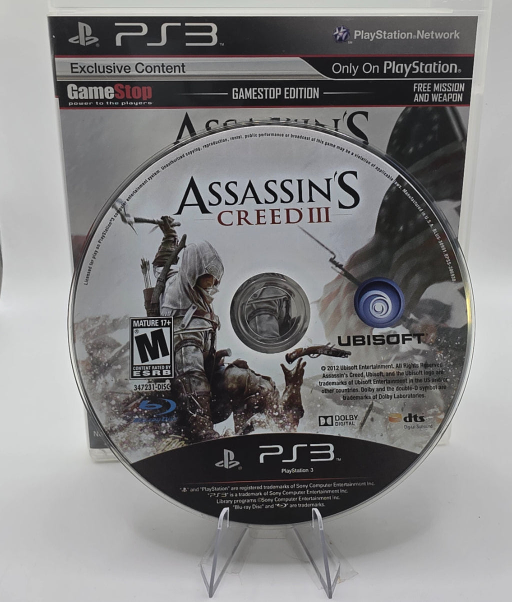 Assassin's Creed III PS3 CIB GameStop Edition Complete