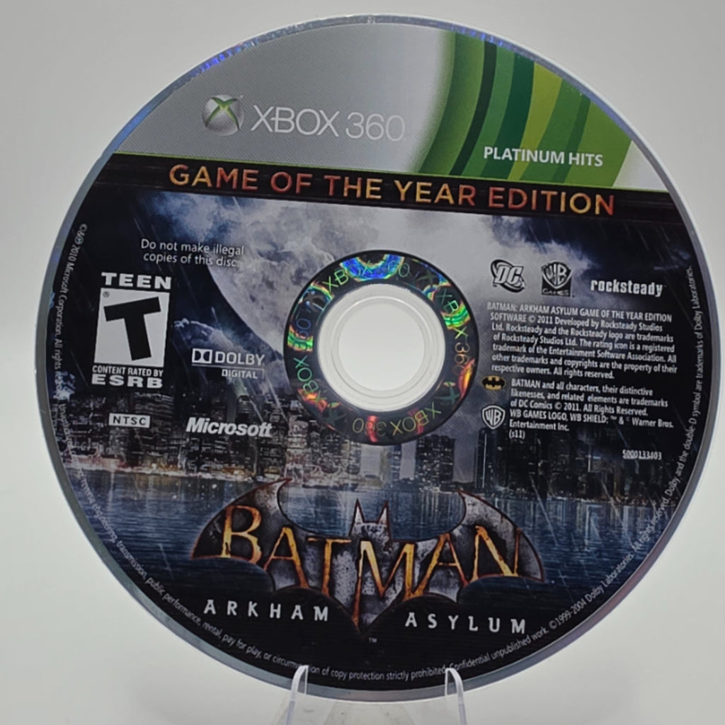 Batman Arkham Asylum Xbox 360 Disc Only