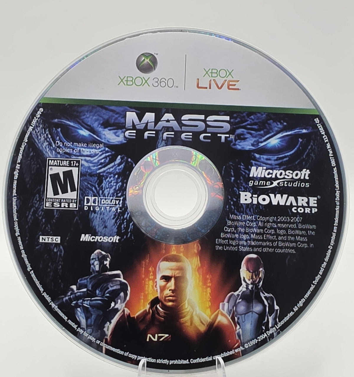 Mass Effect Xbox 360 Disc Only Tested Working