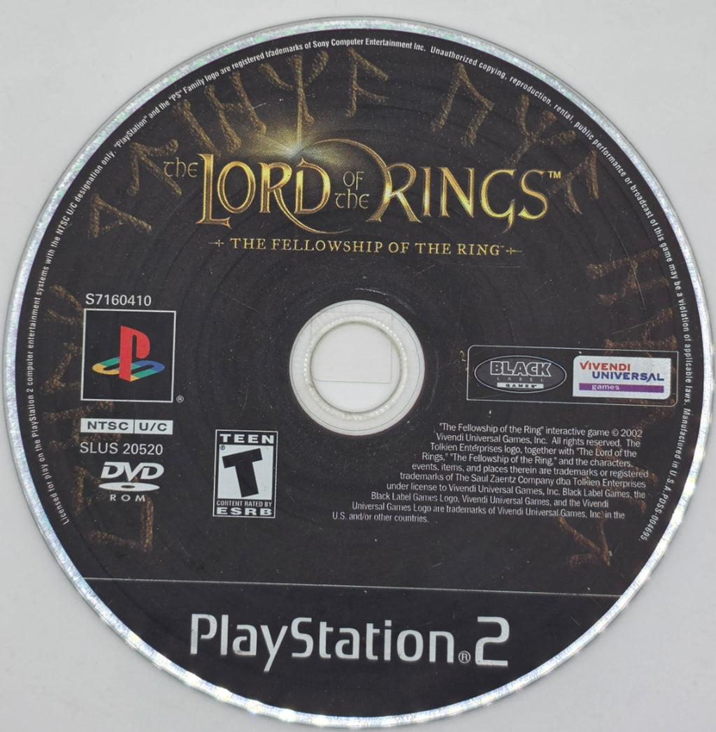 The Lord of the Rings The Fellowship of the Ring PS2 Disc Only