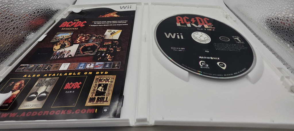 AC/DC Live Rock Band Track Pack Wii CIB Music Game