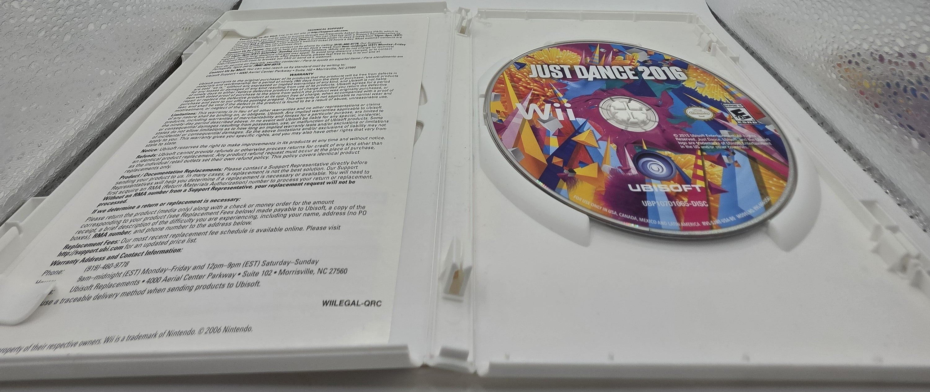 Just Dance 2016 Wii Manual + Disc Dance Music Game