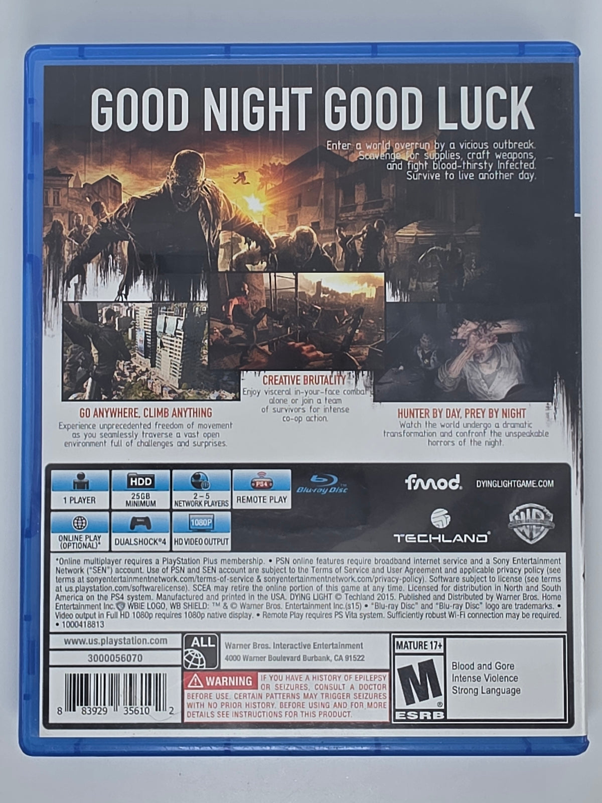 Dying Light PlayStation 4 CIB Tested Working