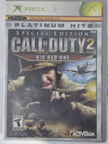 Call of Duty 2 Big Red One Xbox Platinum Hits Case & Disc