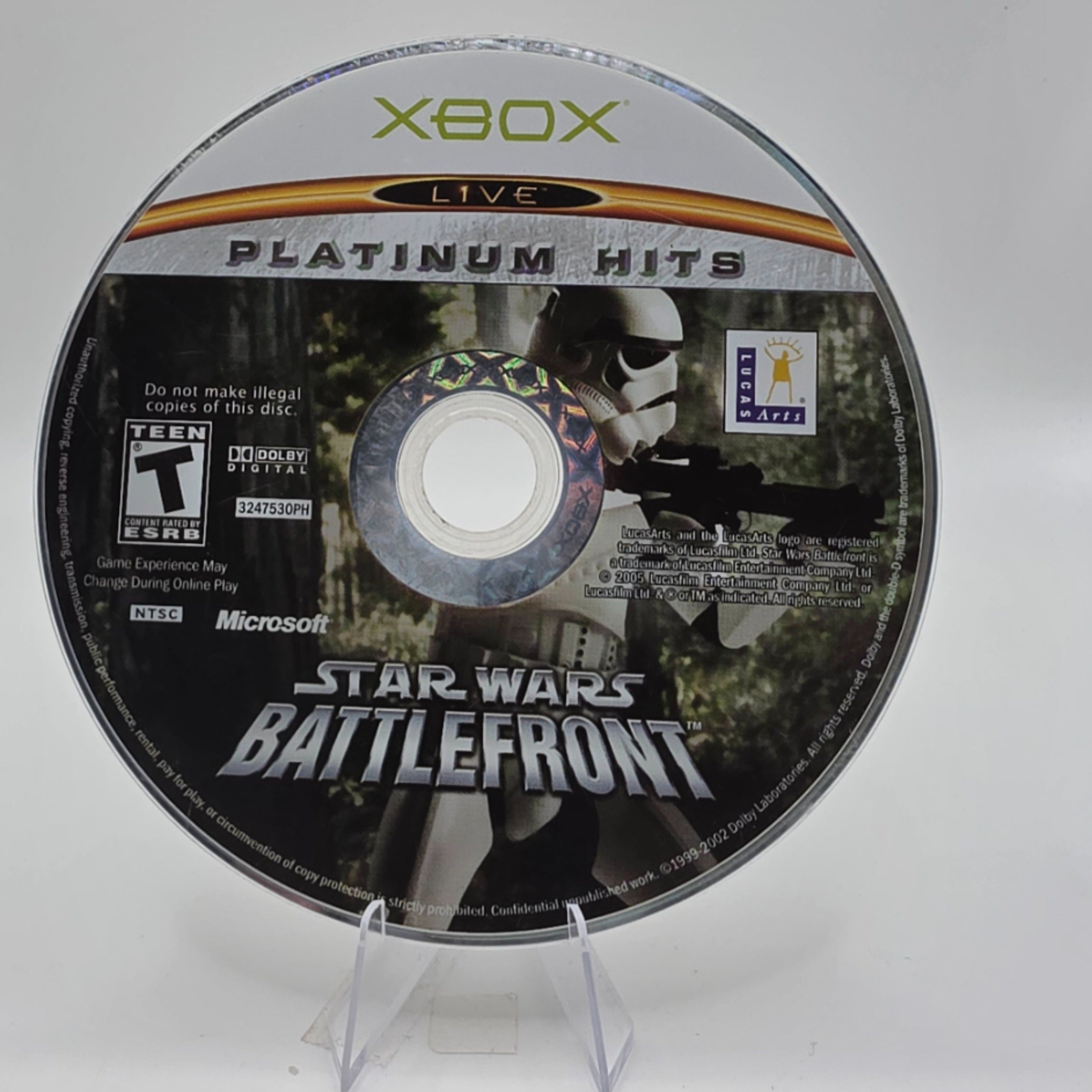 Star Wars Battlefront Xbox Disc Only Platinum Hits