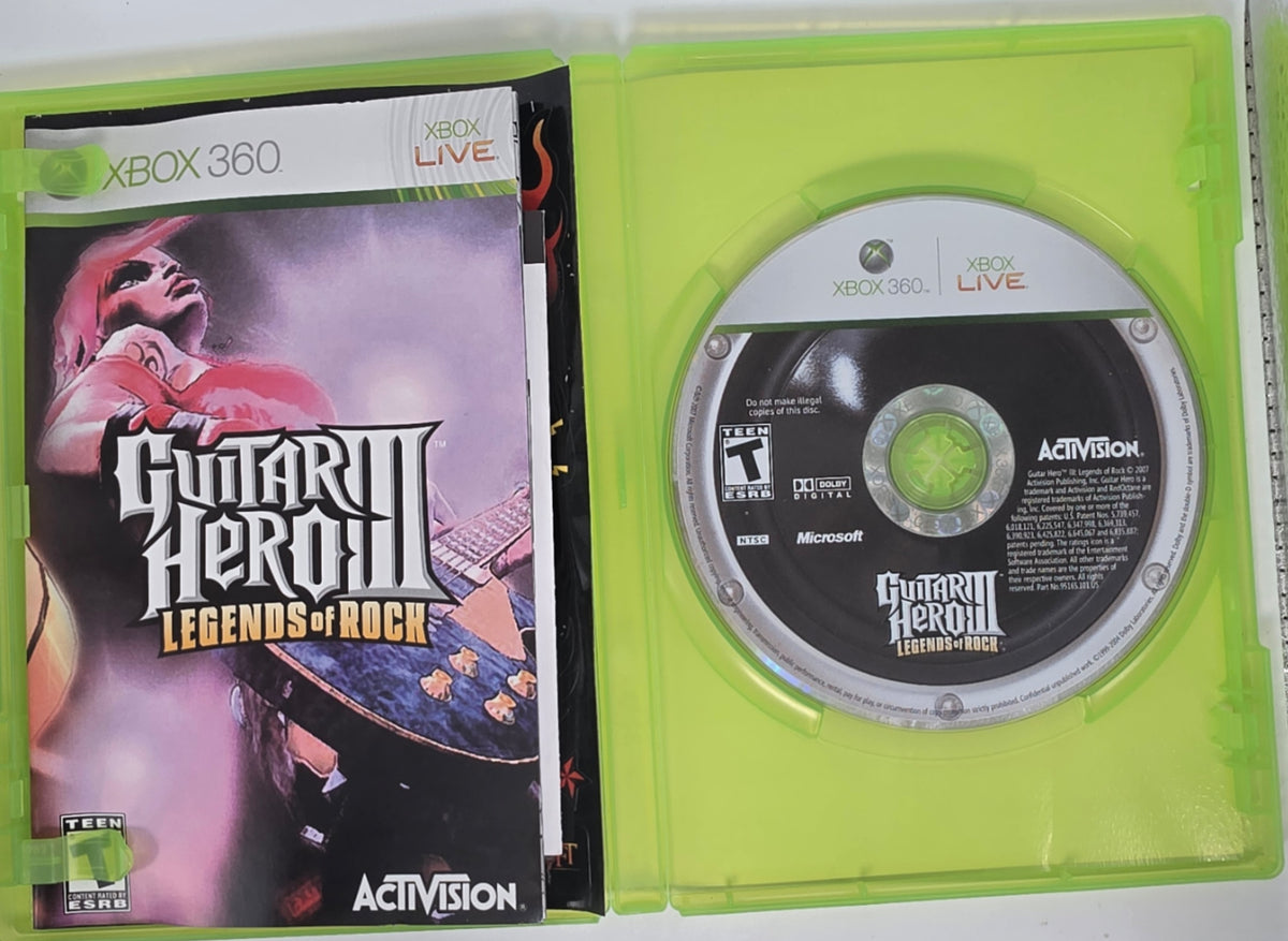 Guitar Hero III Legends of Rock Xbox 360 CIB Tested Working