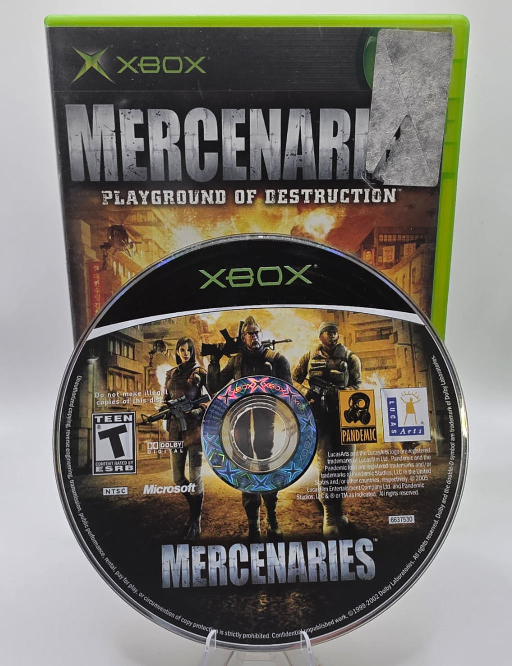 Mercenaries Playground of Destruction Xbox Case and Disc