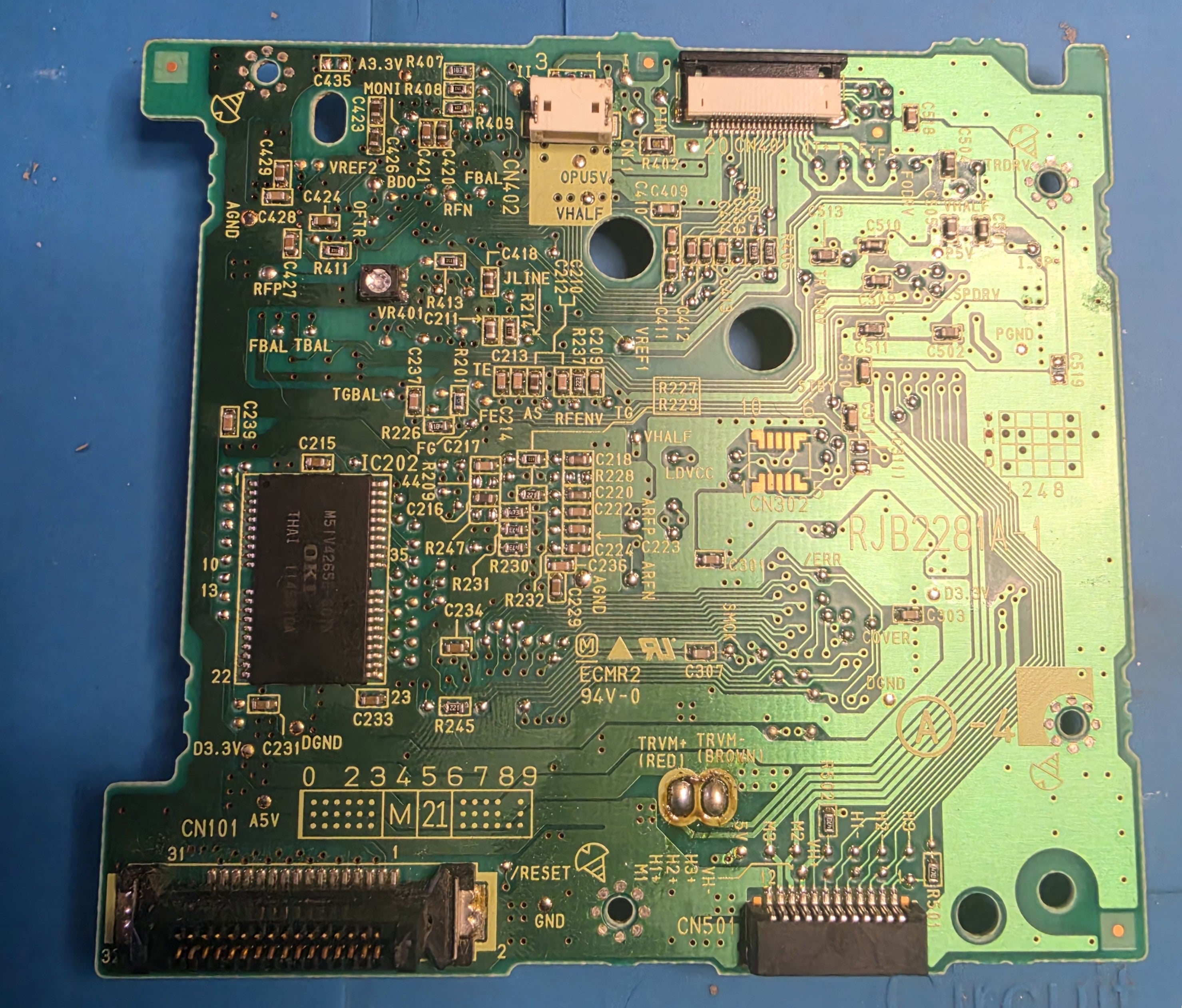 GameCube Optical Drive Board Replacement Part Recapped no laser GameCube Drive B