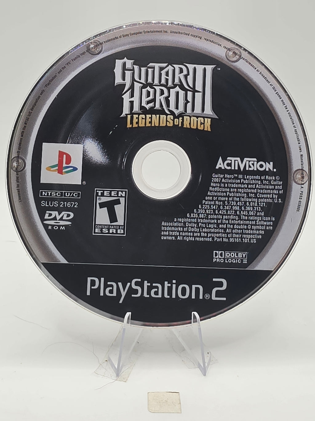 Guitar Hero III Legends of Rock PS2 Disc Only