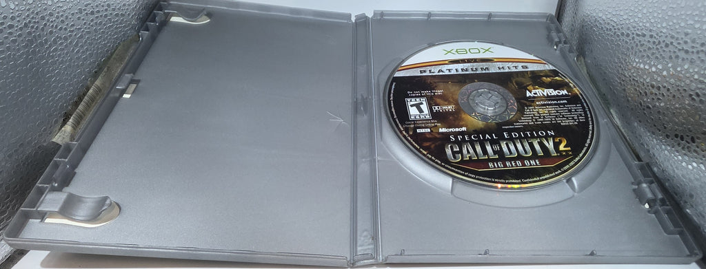 Call of Duty 2 Big Red One Xbox Platinum Hits Case & Disc