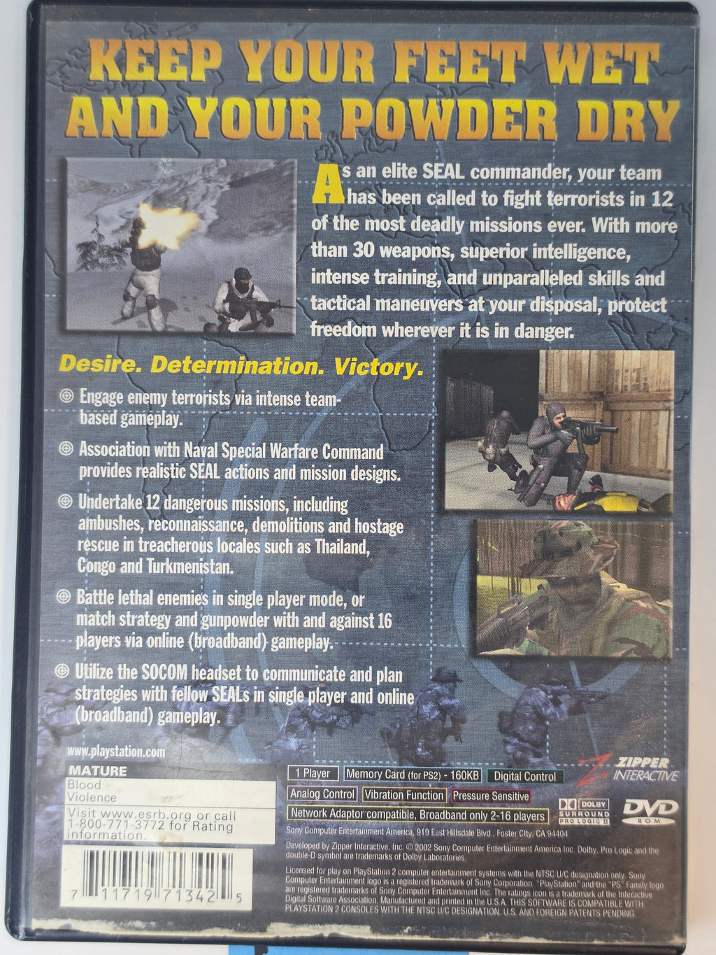 SOCOM U.S. Navy SEALs PS2 CIB Complete Case Manual Disc