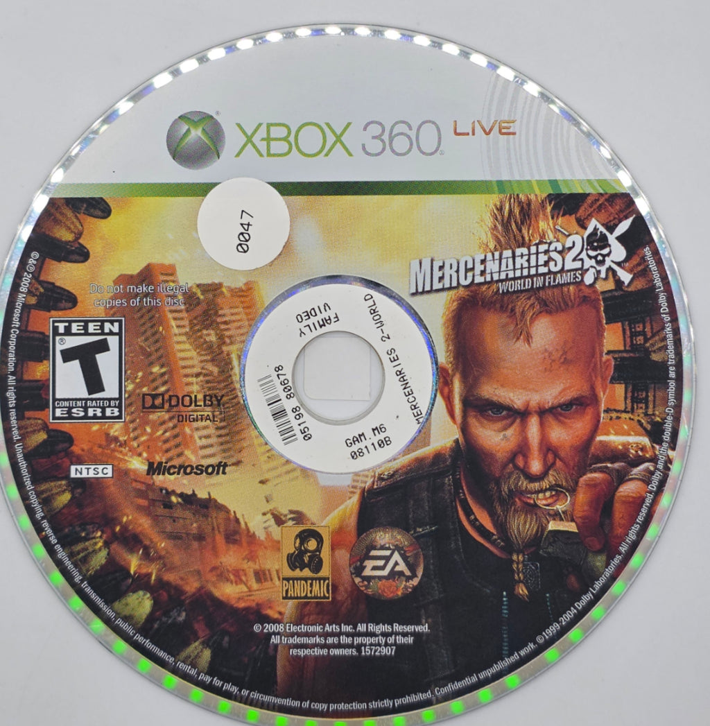 Mercenaries 2 World in Flames Xbox 360 Disc Only