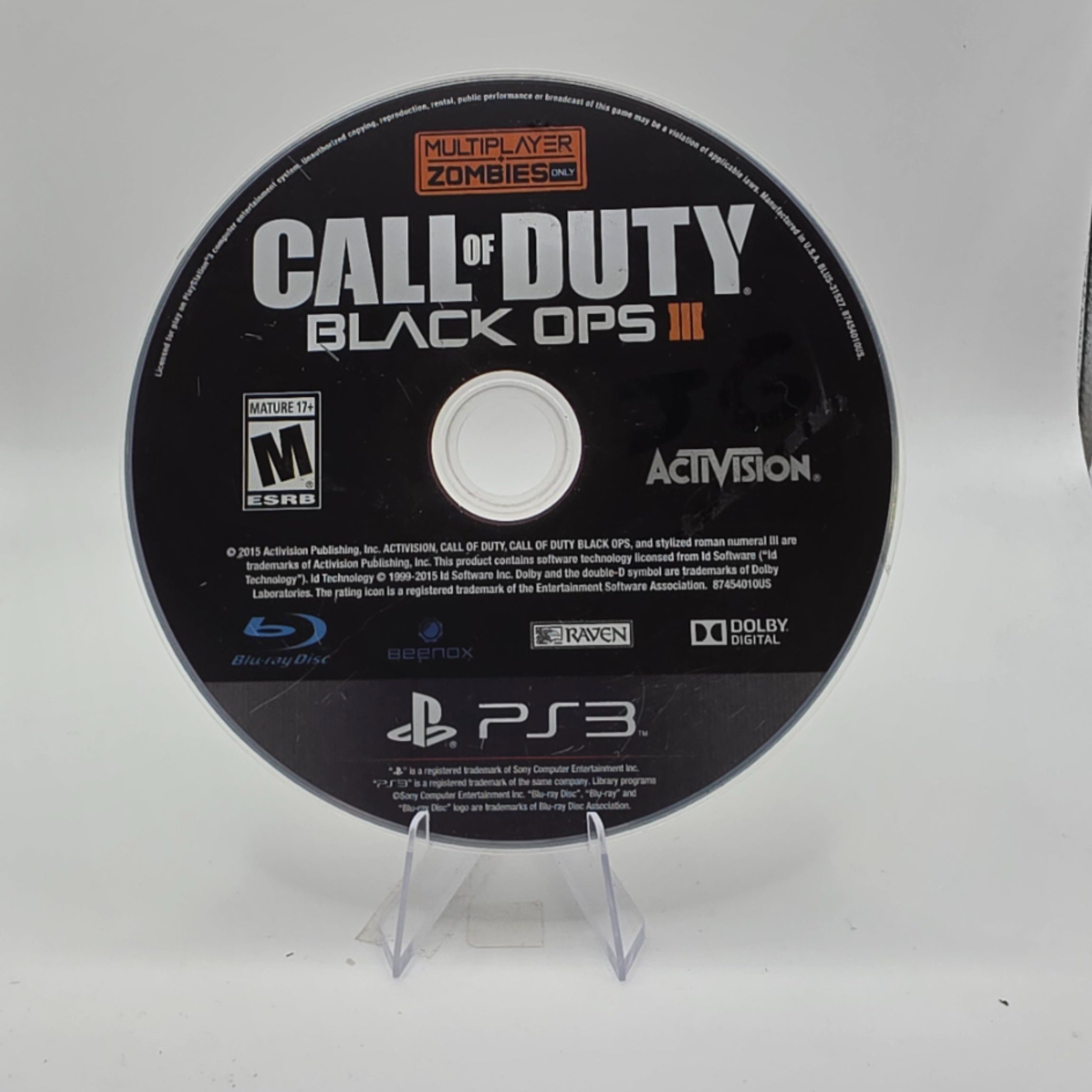 Call of Duty Black Ops III PS3 Disc Only Multiplayer Zombies