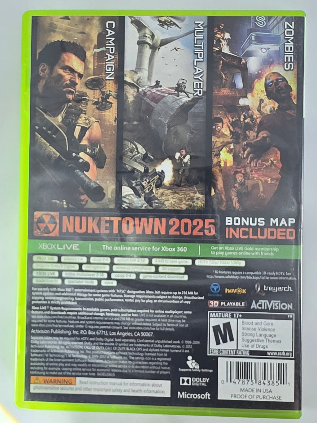 Call of Duty Black Ops II Xbox 360 CIB Complete Case Manual