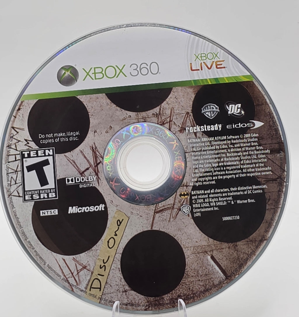 Batman Arkham Asylum Xbox 360 Disc Only Tested Working