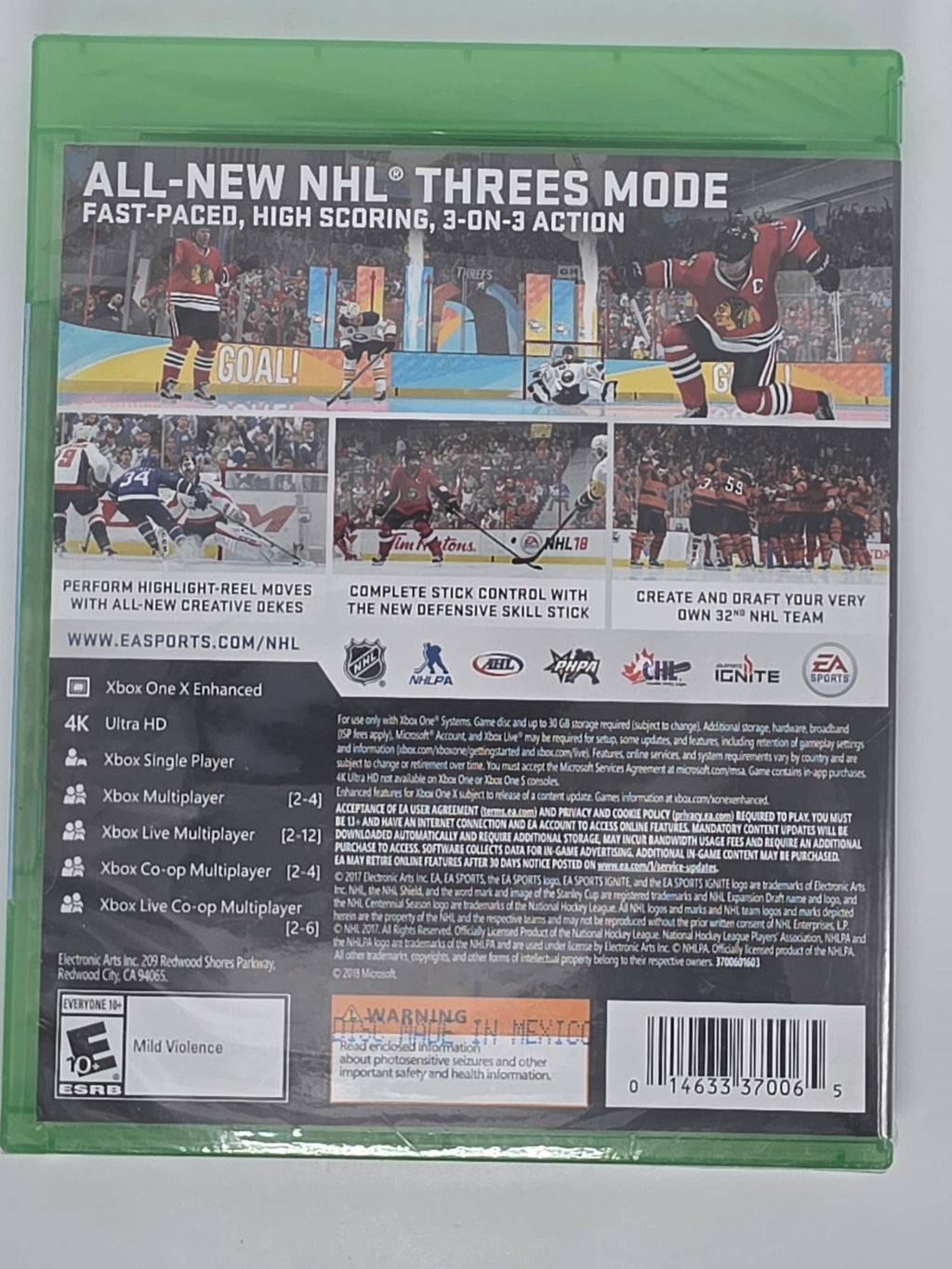 NHL 18 Xbox One CIB Tested Working