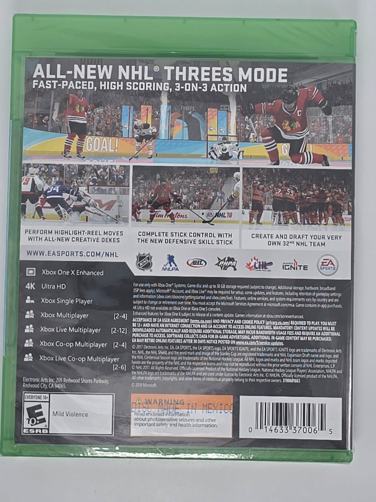 NHL 18 Xbox One CIB Tested Working