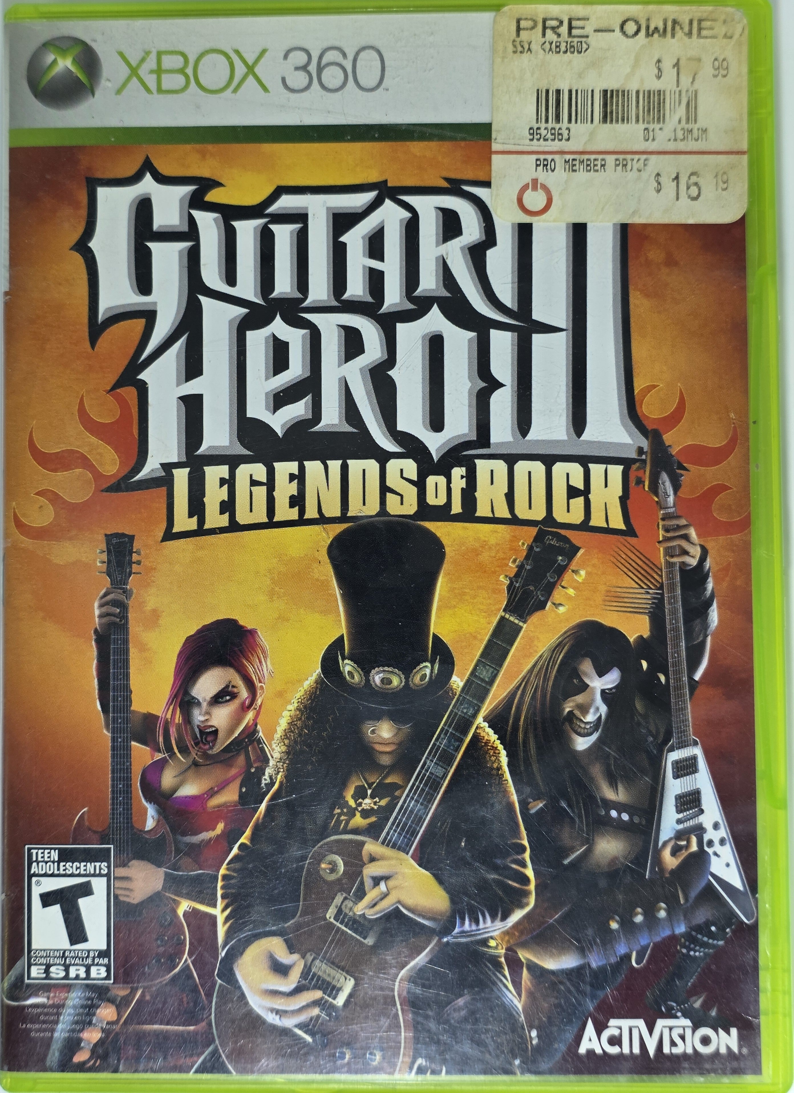 Guitar Hero III Legends of Rock Xbox 360 CIB