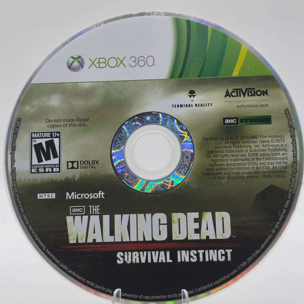 The Walking Dead Survival Instinct Xbox 360 Disc Only Tested Working
