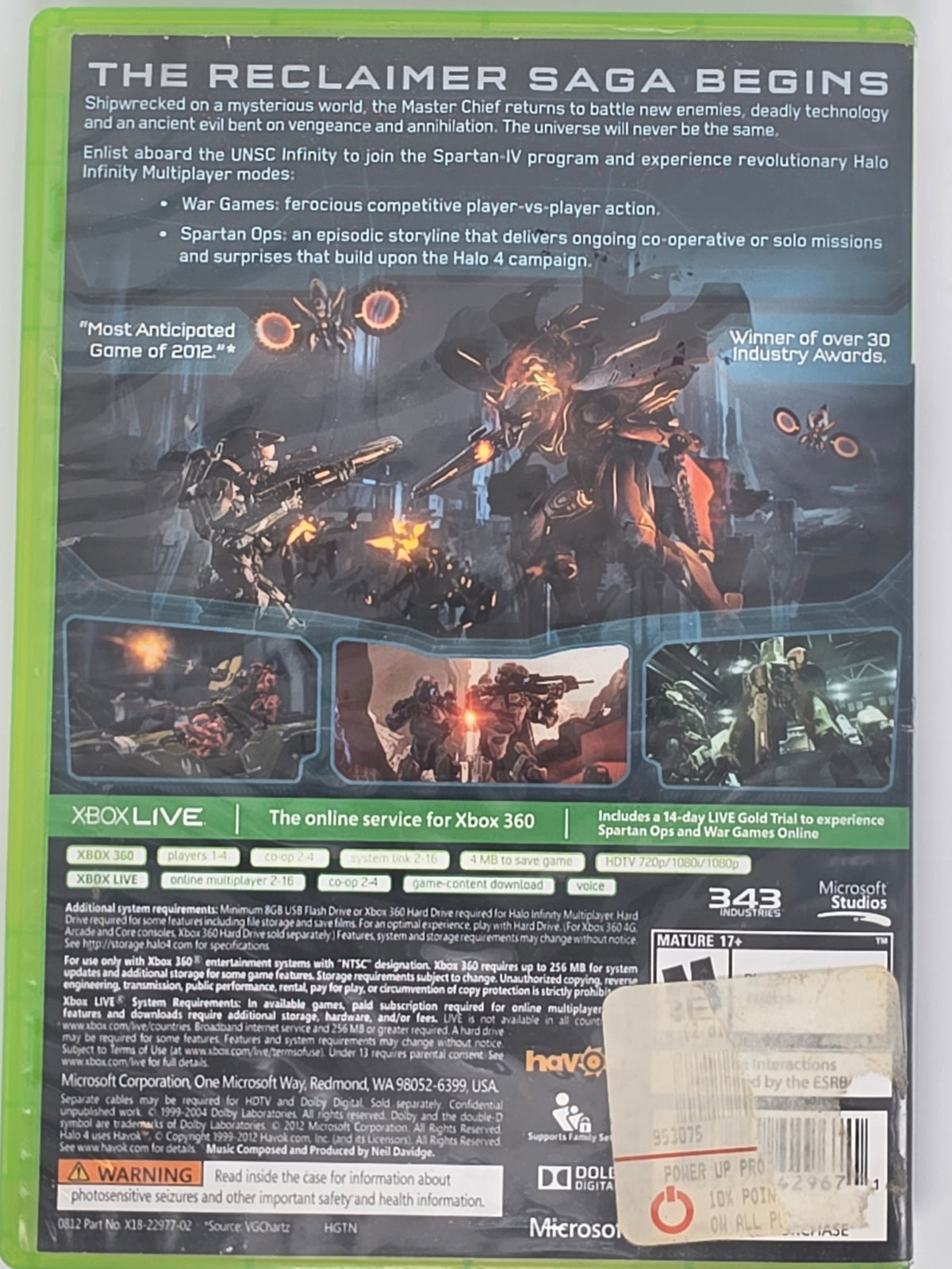 Halo 4 Xbox 360 CIB Tested Working