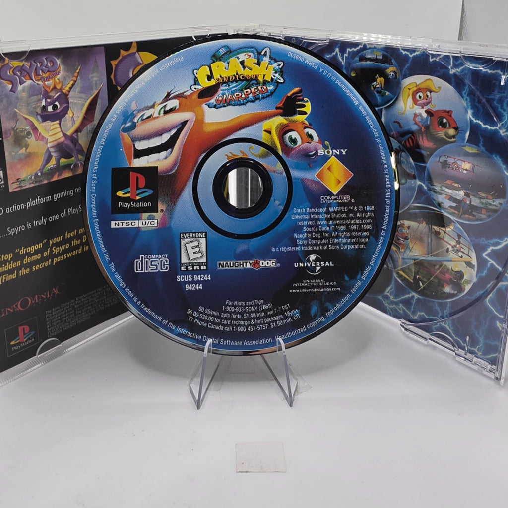 Crash Bandicoot Warped PS1 PlayStation CIB Complete In Box