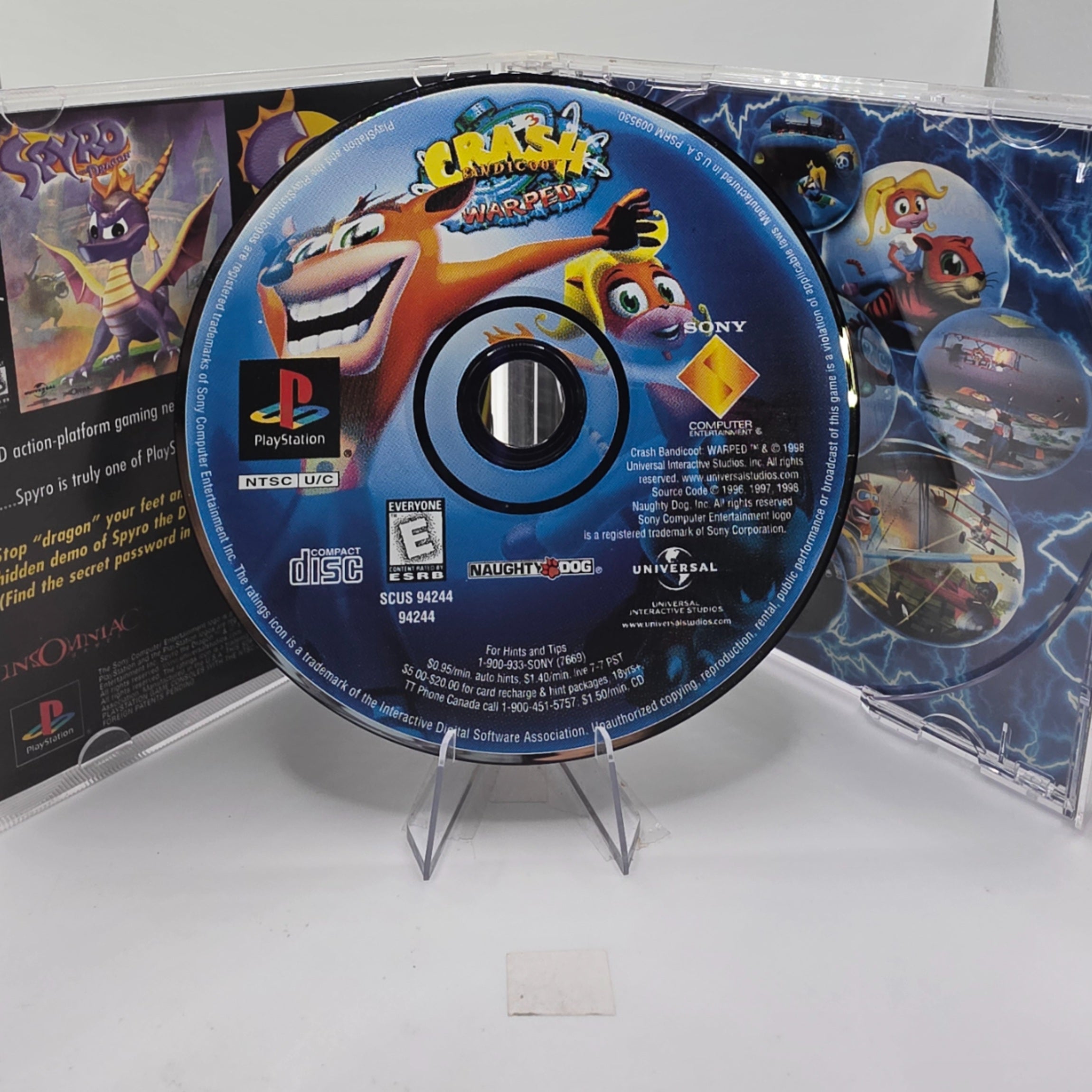 Crash Bandicoot Warped PS1 PlayStation CIB Complete In Box