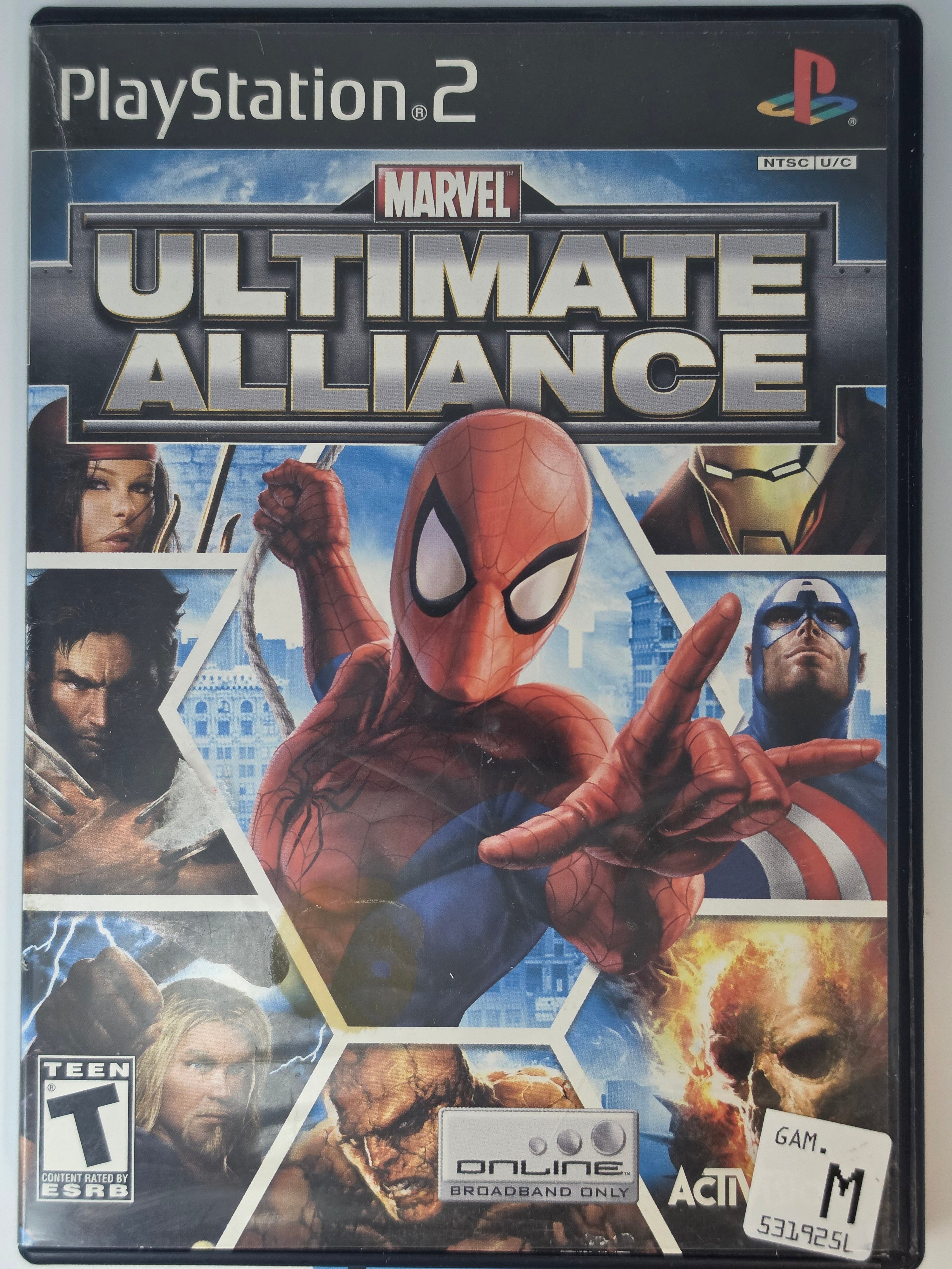 Marvel Ultimate Alliance PS2 Box + Game Complete CIB Action RPG