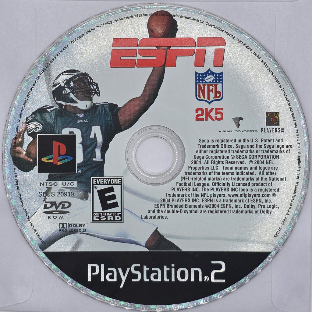 ESPN NFL 2K5 PlayStation 2 Disc Only Football Game
