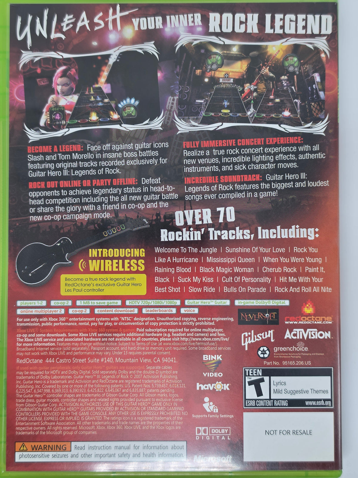 Guitar Hero III Legends of Rock Xbox 360 CIB Tested Working