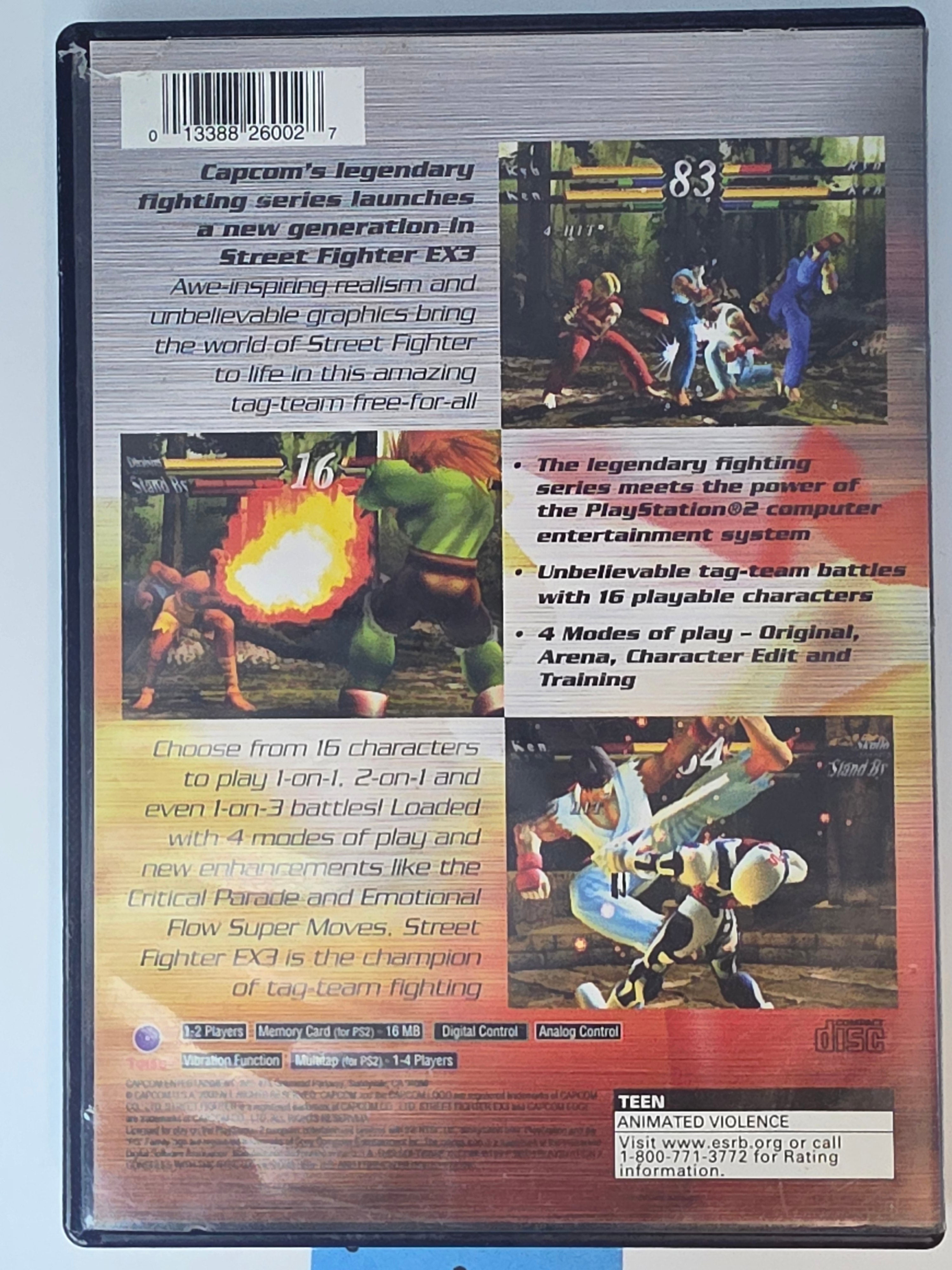 Street Fighter EX3 PS2 Box + Game Capcom Fighting CIB