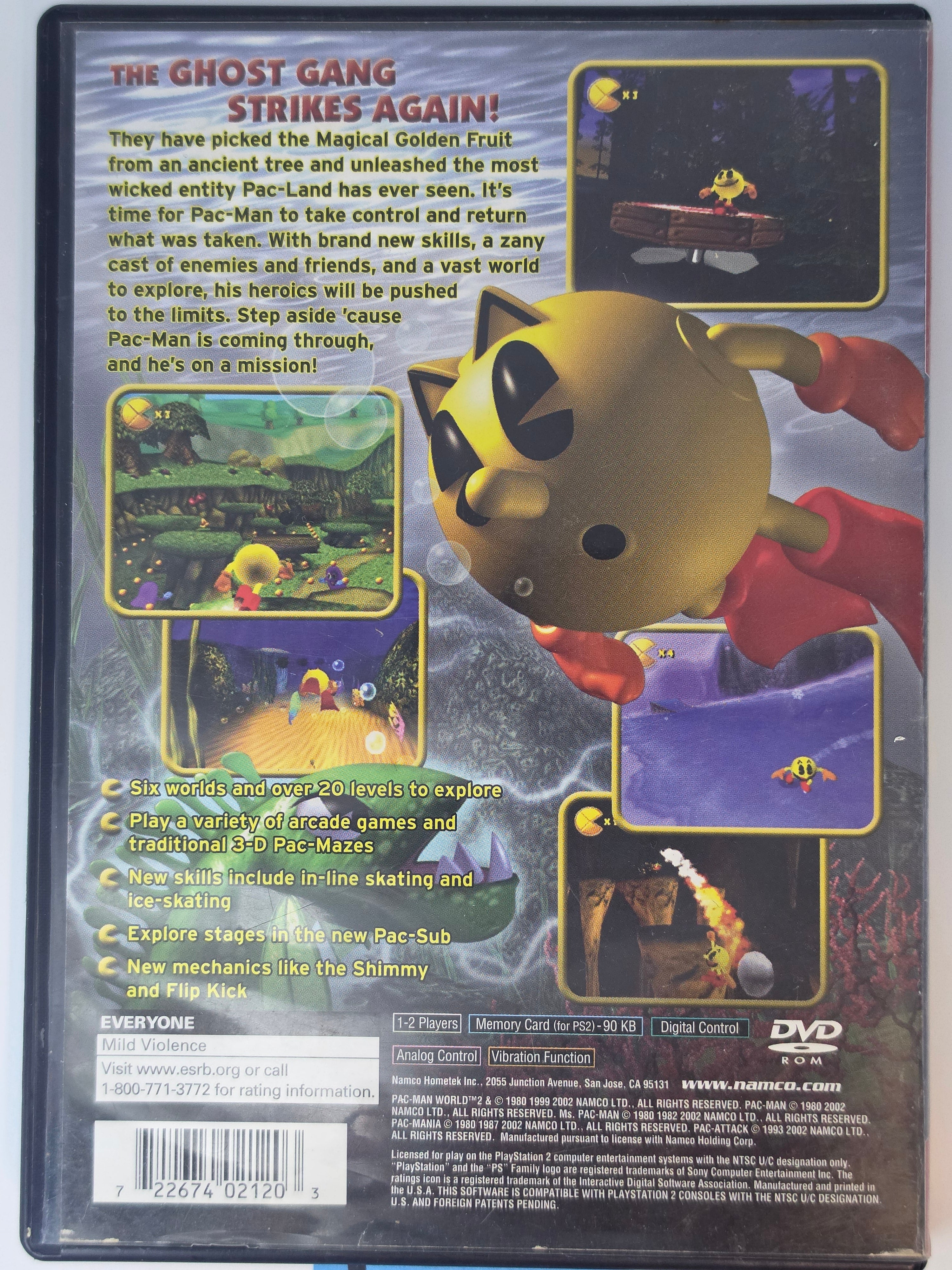 Pac-Man World 2 PS2 Greatest Hits Box + Game