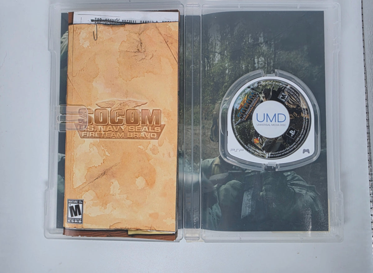 SOCOM U.S. Navy SEALs Fireteam Bravo PlayStation Portable CIB Tested Working