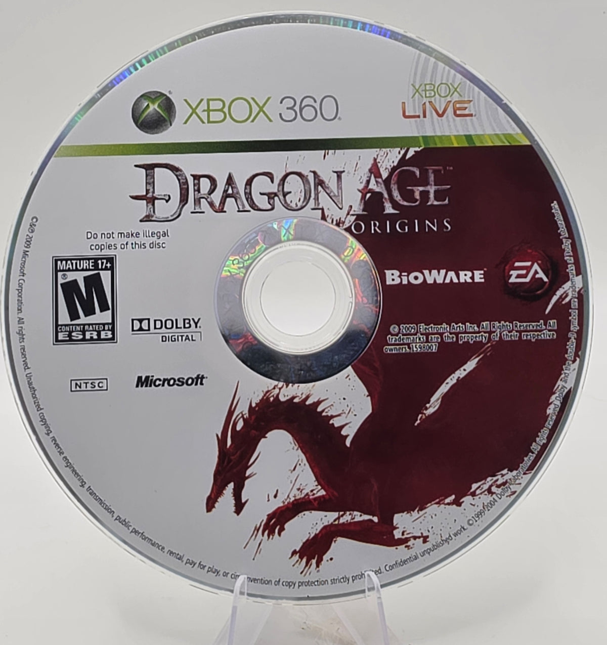 Dragon Age Origins Xbox 360 Disc Only Tested Working