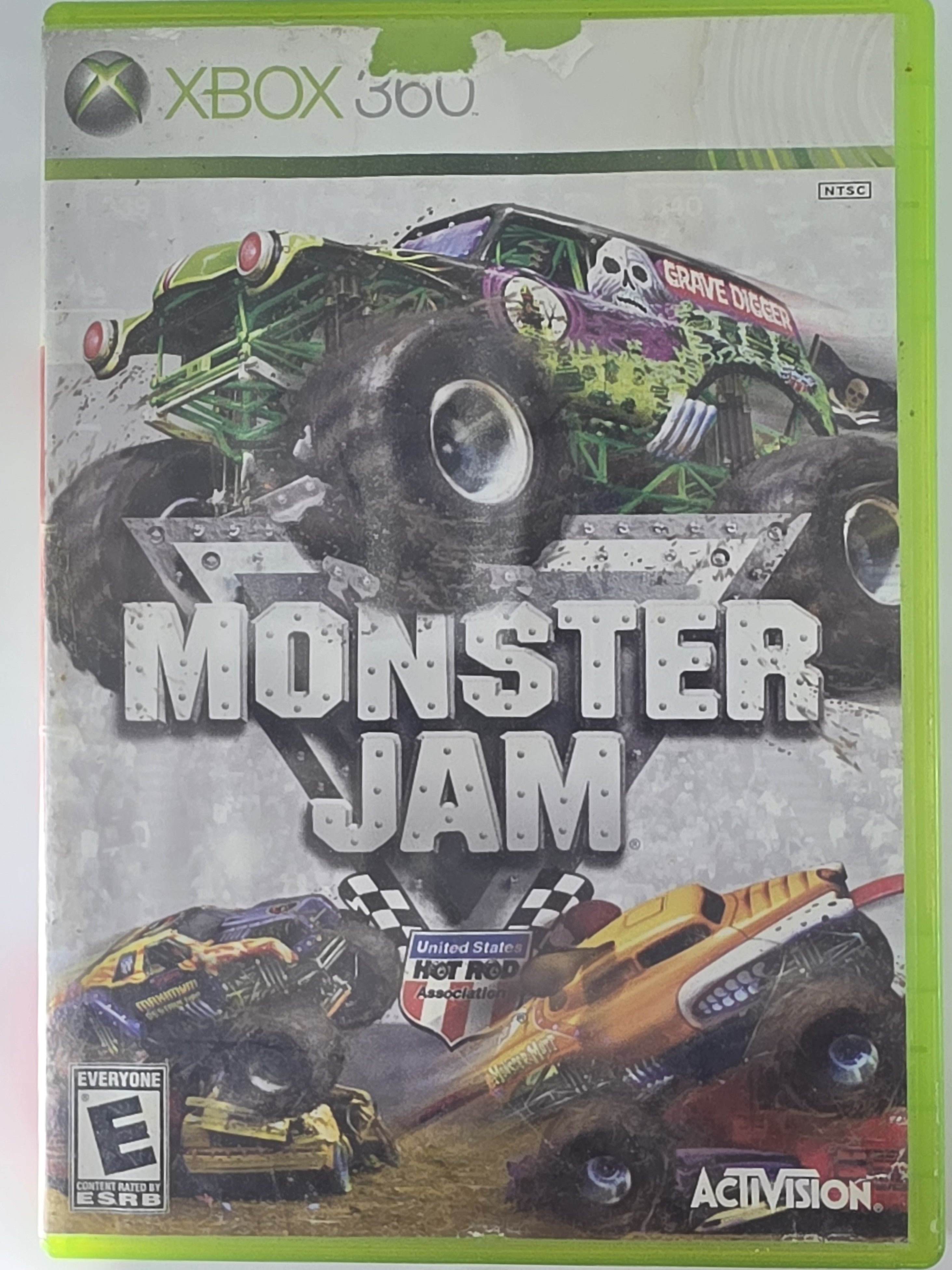 Monster Jam Xbox 360 Case and Disc Torn Art