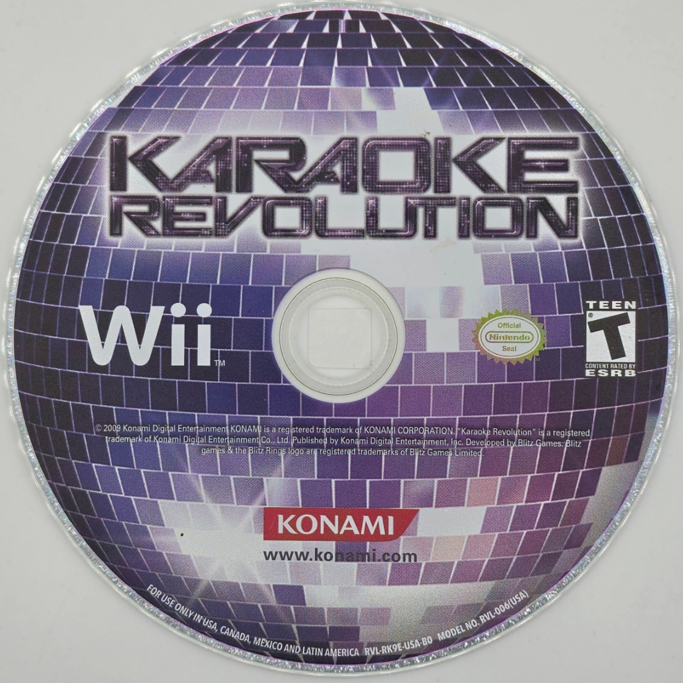 Karaoke Revolution Wii Disc Only Music Singing Game
