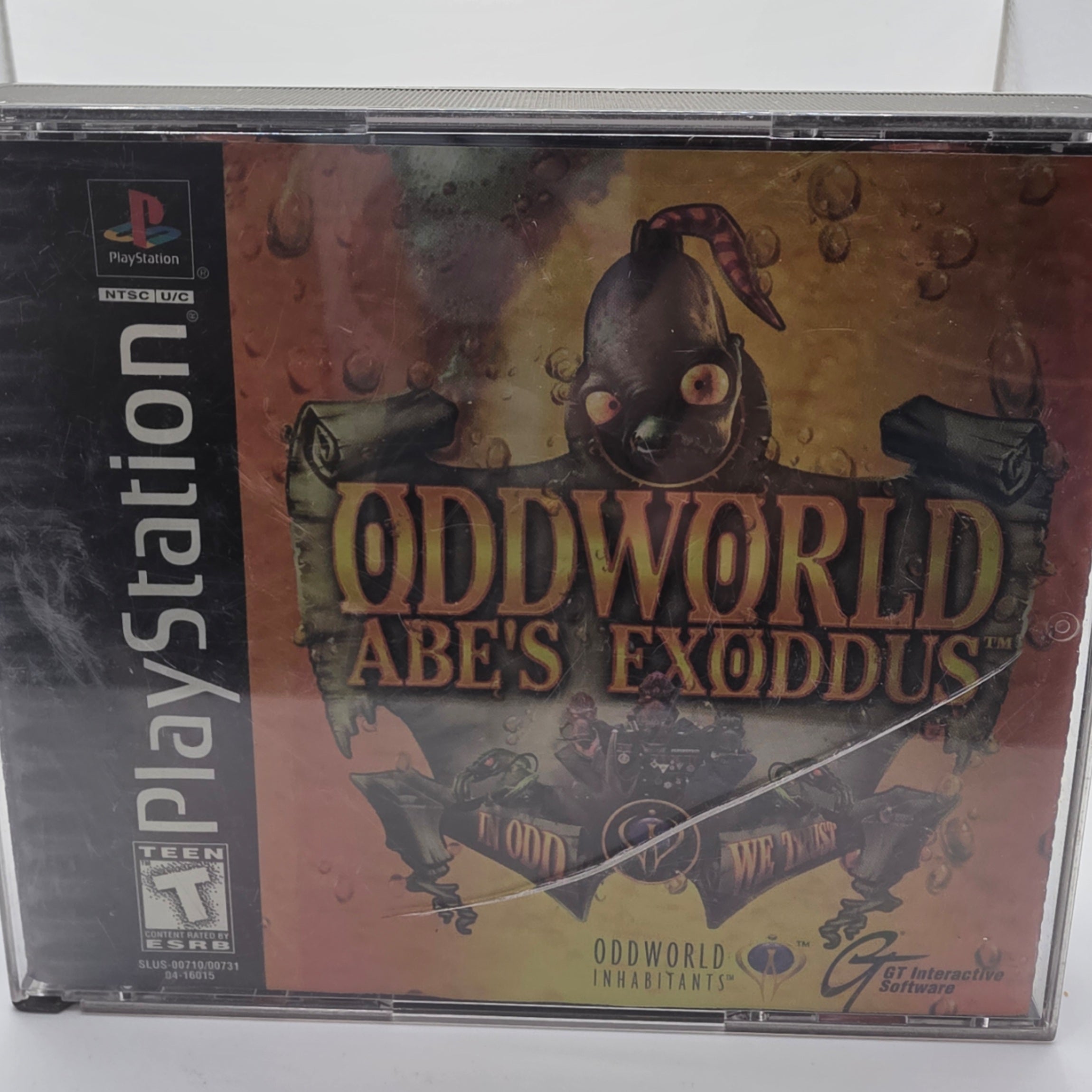 Oddworld Abe's Exoddus PlayStation Case and Disc