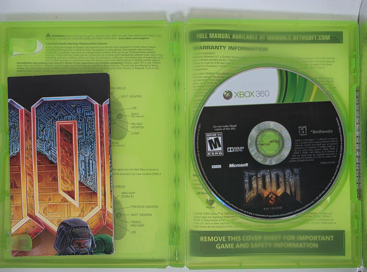 Doom 3 BFG Edition Xbox One CIB Tested Working