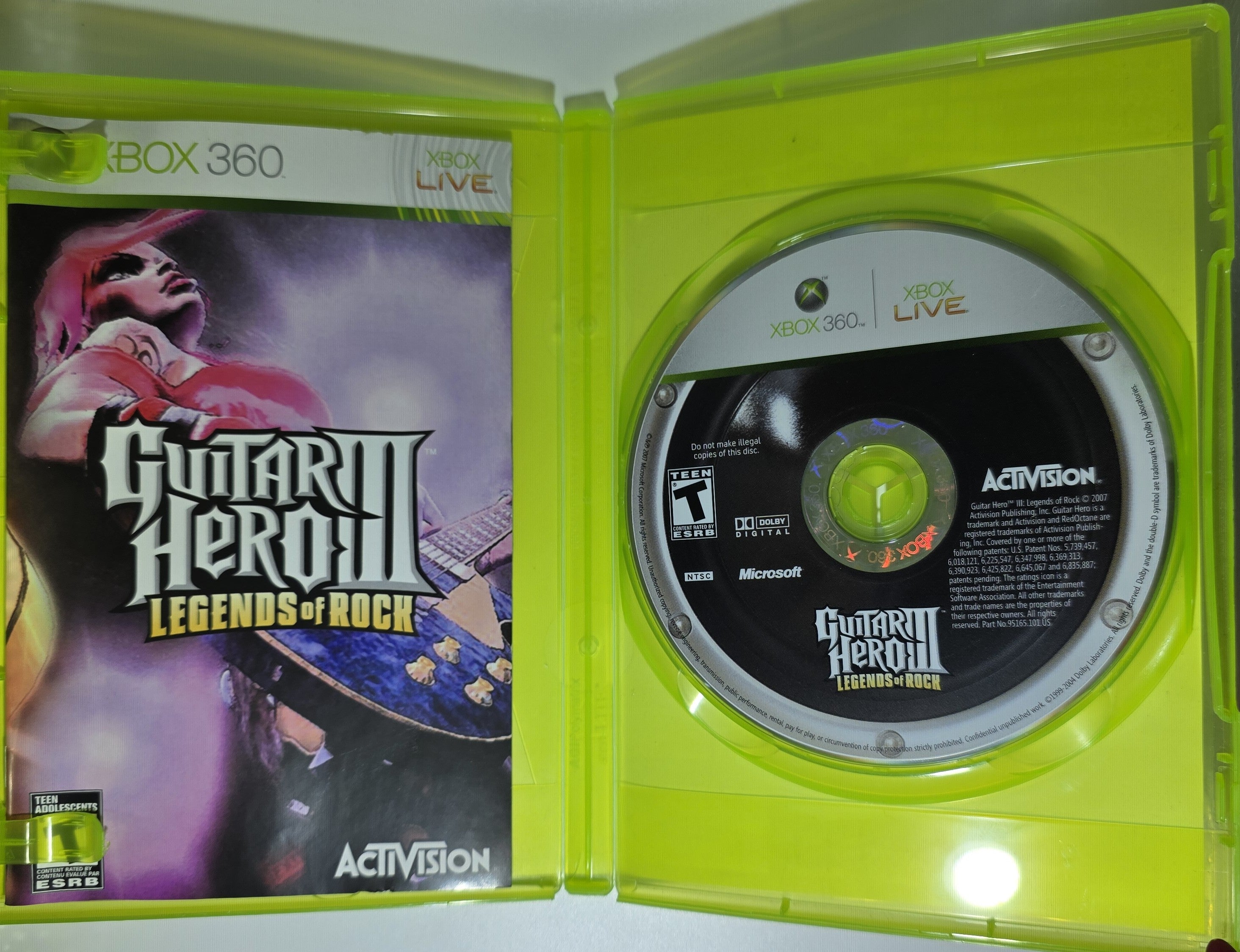 Guitar Hero III Legends of Rock Xbox 360 CIB