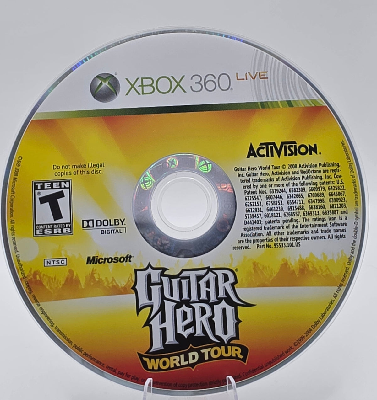 Guitar Hero World Tour Xbox 360 Disc Only Tested Working